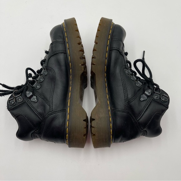 Dr. Martens 8699 Shoes Size 5 Black Leather Round Toe Lace Up Bex Sole Boots - Picture 13 of 16